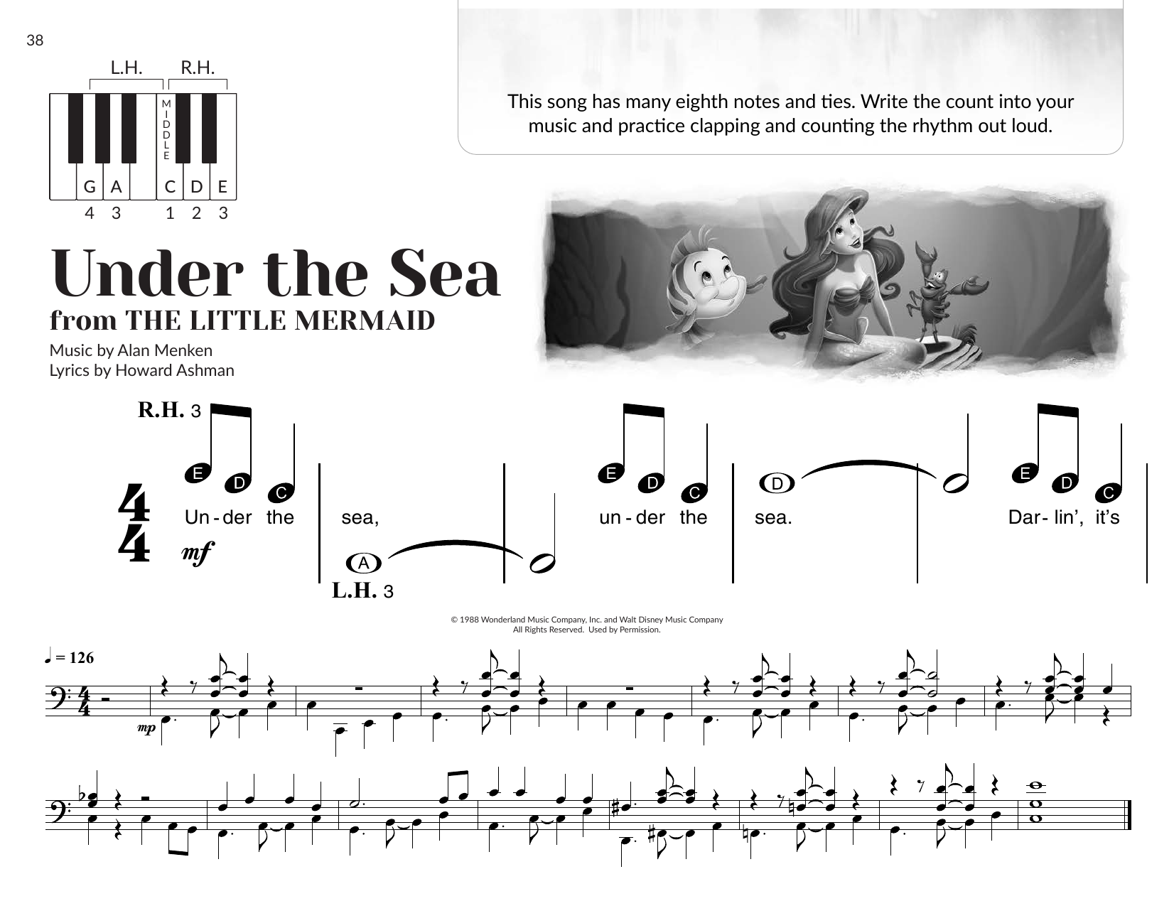 Learn to play Alan Menken Under The Sea (from The Little Mermaid) (arr. Brittany McCorriston) sheet music for Very Beginner Piano in minutes. Price: 5.9900$ Alan Menken Under The Sea (from The Little Mermaid) (arr. Brittany McCorriston) sheet music notes and chords arranged for Very Beginner Piano