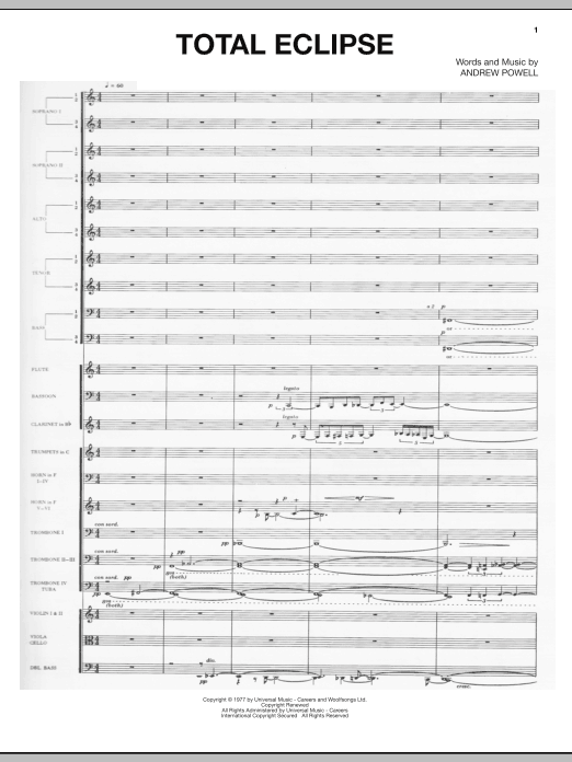 The Alan Parsons Project Total Eclipse sheet music notes and chords arranged for Piano, Vocal & Guitar Chords (Right-Hand Melody)