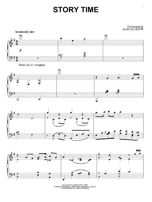 Learn to play Alan Silvestri Story Time (from The Croods) sheet music for Piano Solo in minutes. Price: 7.8900$ Alan Silvestri Story Time (from The Croods) sheet music notes and chords arranged for Piano Solo