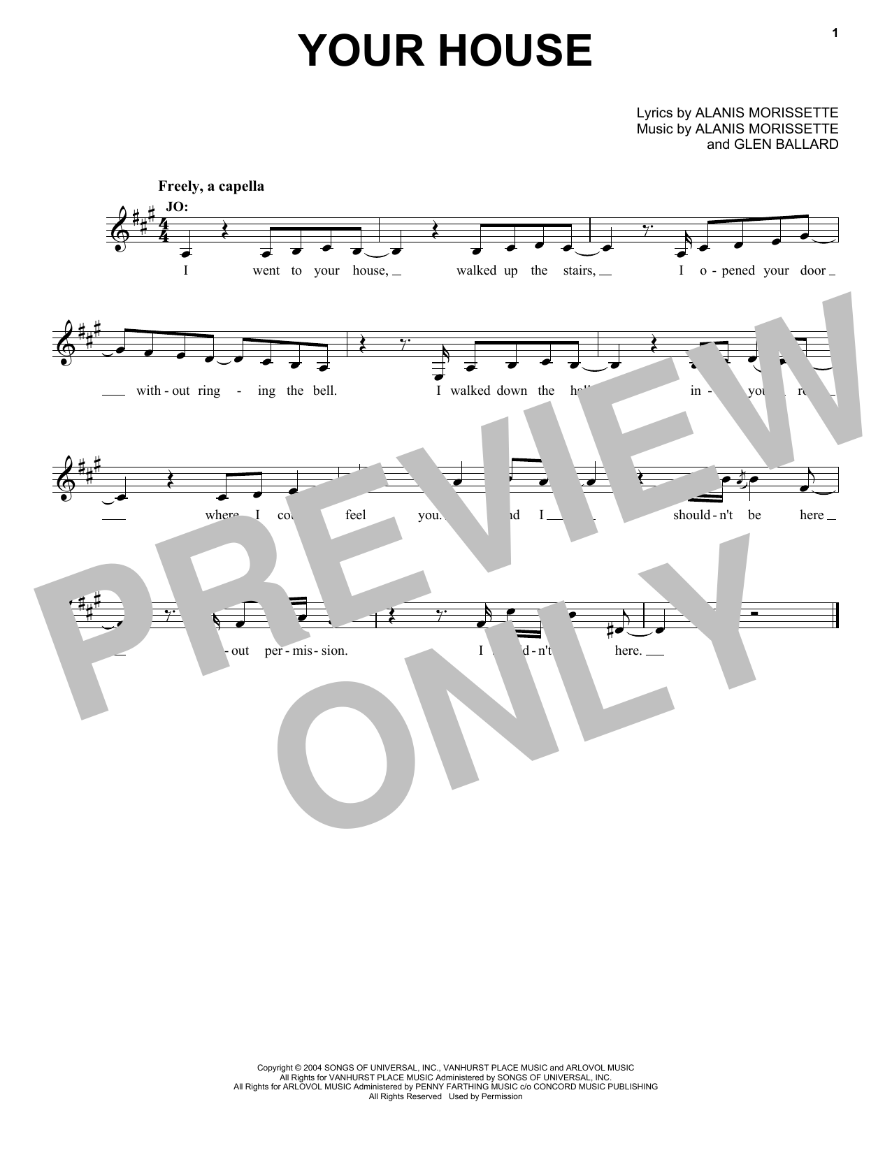Learn to play Alanis Morissette Your House (from Jagged Little Pill The Musical) sheet music for Lead Sheet / Fake Book in minutes. Price: 5.9900$ Alanis Morissette Your House (from Jagged Little Pill The Musical) sheet music notes and chords arranged for Lead Sheet / Fake Book