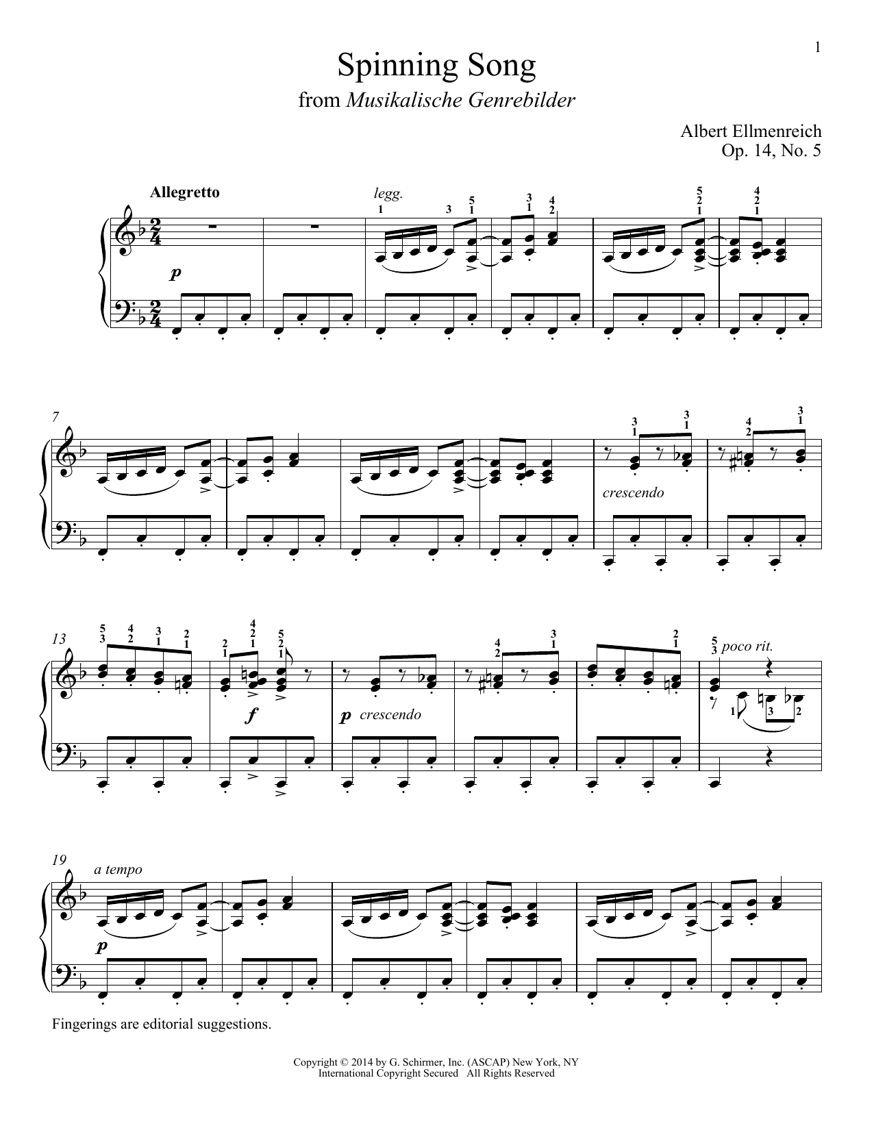 Learn to play Richard Walters Spinning Song sheet music for Piano Solo in minutes. Price: 7.8900$ Richard Walters Spinning Song sheet music notes and chords arranged for Piano Solo