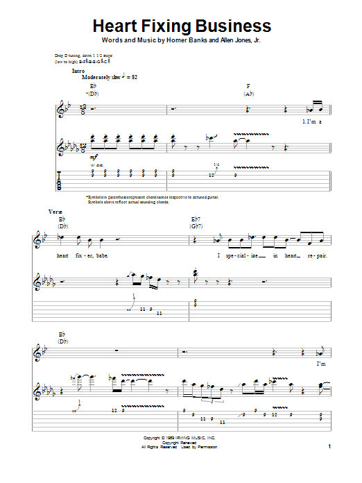 Albert King Heart Fixing Business sheet music notes and chords. Download Printable PDF.