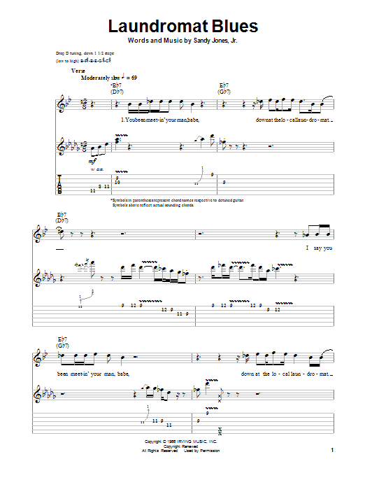 Albert King Laundromat Blues sheet music notes and chords. Download Printable PDF.