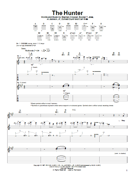 Learn to play Albert King The Hunter sheet music for Guitar Tab in minutes. Price: 7.8900$ Albert King The Hunter sheet music notes and chords arranged for Guitar Tab