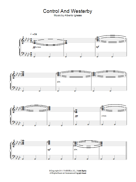 Learn to play Alberto Iglesias Control And Westerby (from Alberto Iglesias Control And Westerby (from