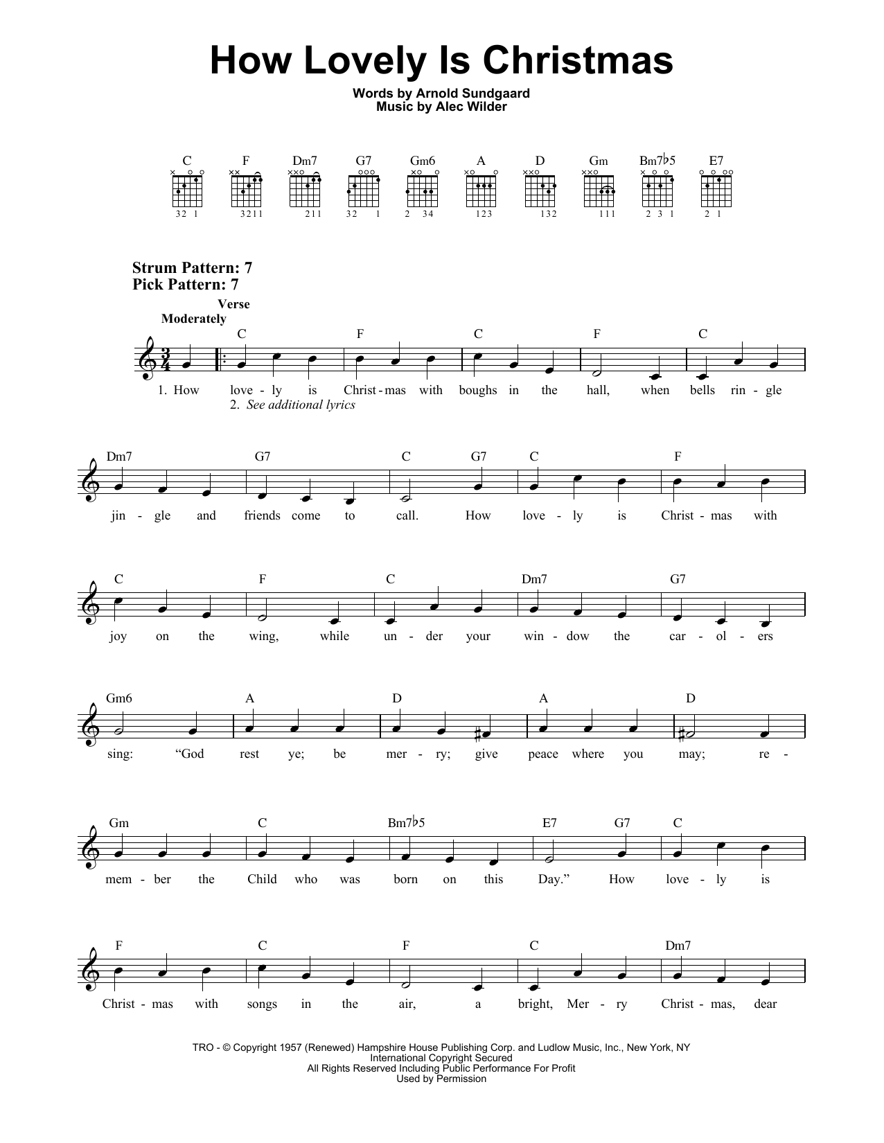 Alec Wilder How Lovely Is Christmas sheet music notes and chords. Download Printable PDF.