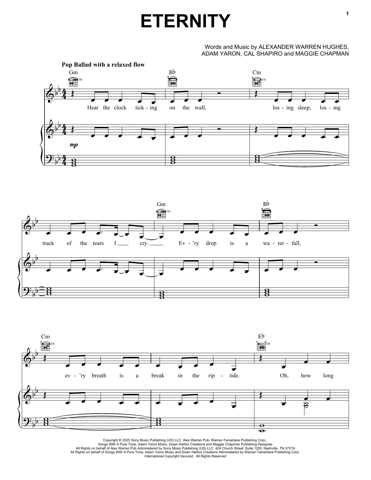 Learn to play Alex Warren Eternity sheet music for Super Easy Piano in minutes. Price: 5.9900$ Alex Warren Eternity sheet music notes and chords arranged for Super Easy Piano