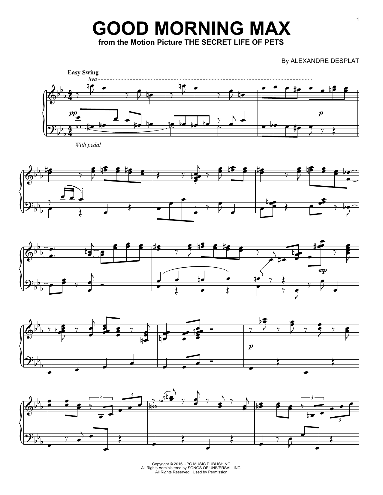 Learn to play Alexandre Desplat Good Morning Max sheet music for Piano Solo in minutes. Price: 7.8900$ Alexandre Desplat Good Morning Max sheet music notes and chords arranged for Piano Solo