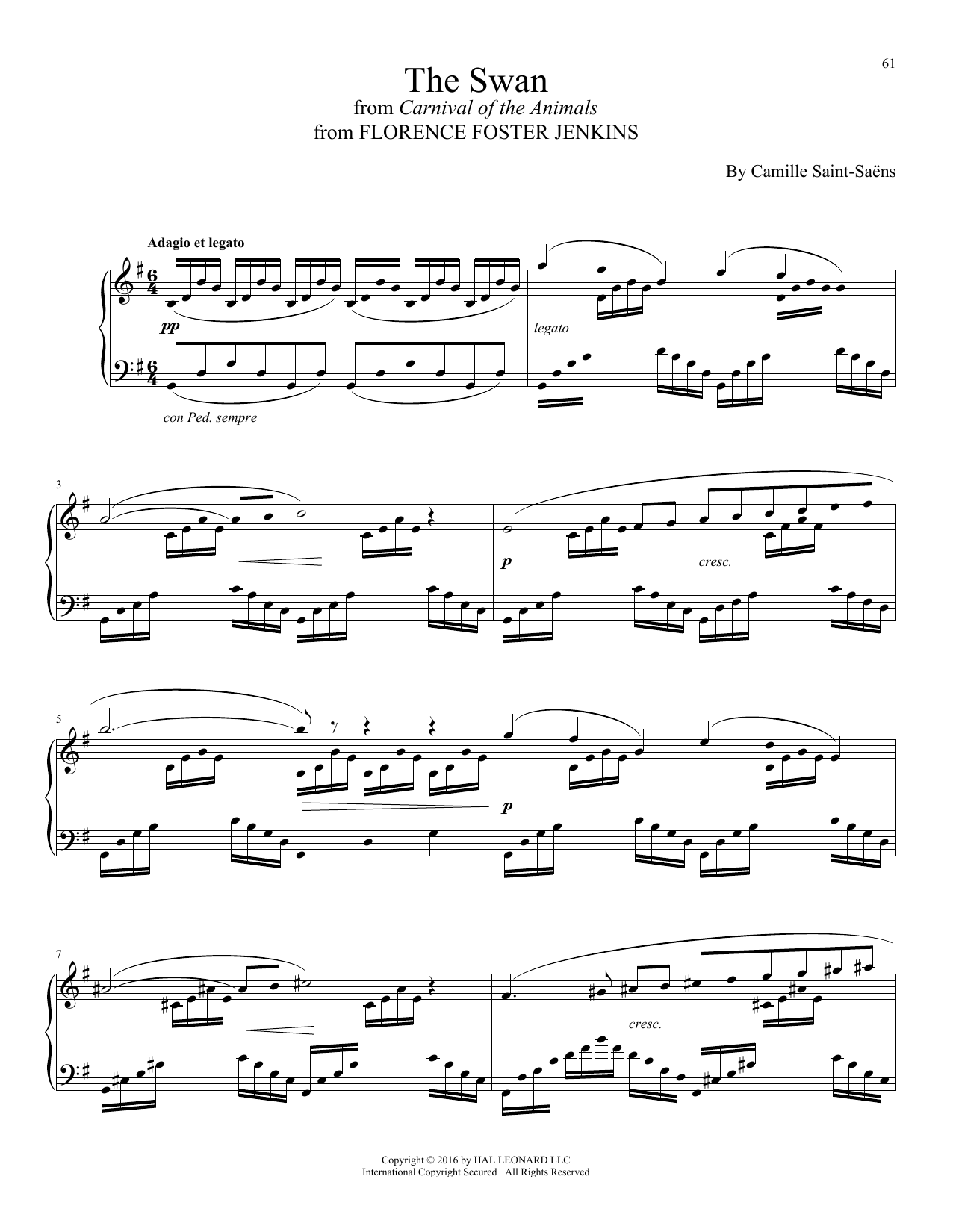 Learn to play Alexandre Desplat The Swan (Le Cygne) sheet music for Piano Solo in minutes. Price: 7.8900$ Alexandre Desplat The Swan (Le Cygne) sheet music notes and chords arranged for Piano Solo