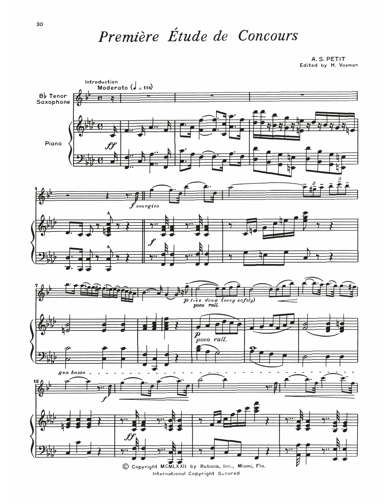 Alexandre Petit Premiere Etude De Concours sheet music notes and chords. Download Printable PDF.