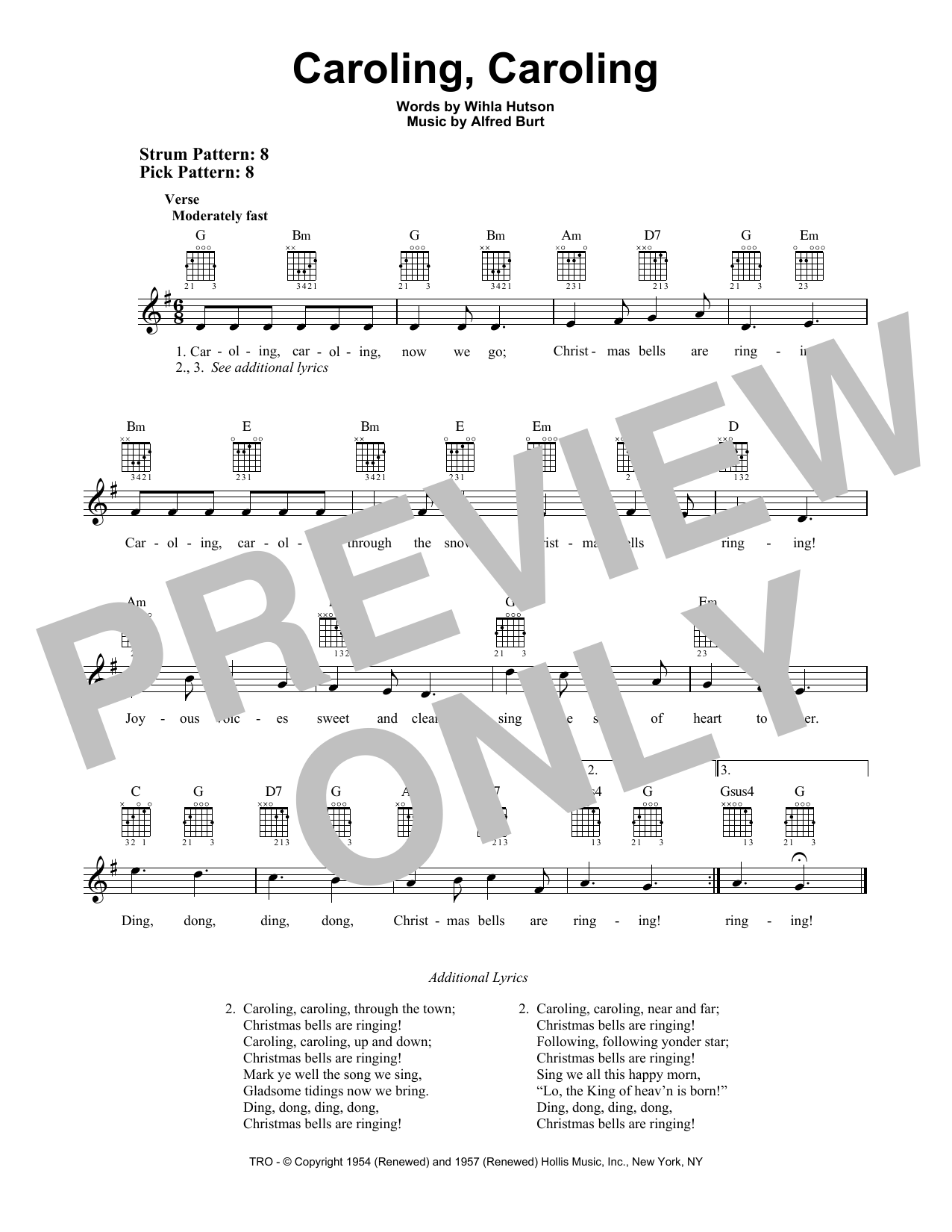 Alfred Burt Caroling, Caroling sheet music notes and chords. Download Printable PDF.