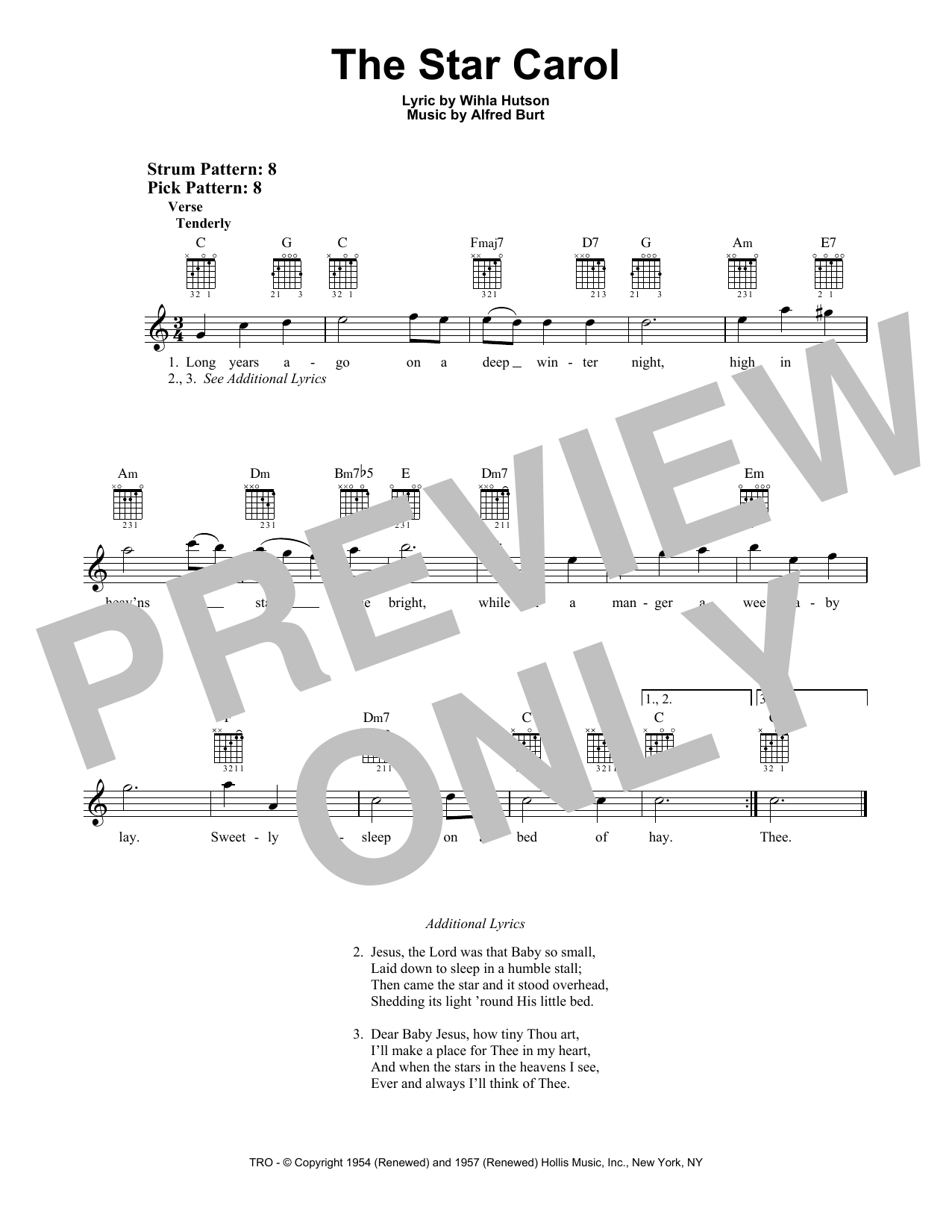 Alfred Burt The Star Carol sheet music notes and chords. Download Printable PDF.