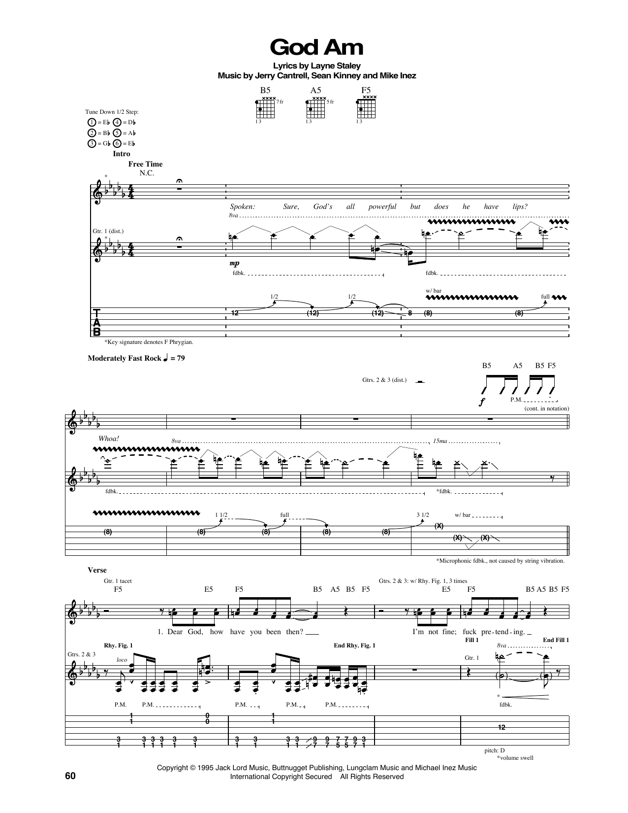 Learn to play Alice In Chains God Am sheet music for Guitar Tab in minutes. Price: 7.8900$ Alice In Chains God Am sheet music notes and chords arranged for Guitar Tab