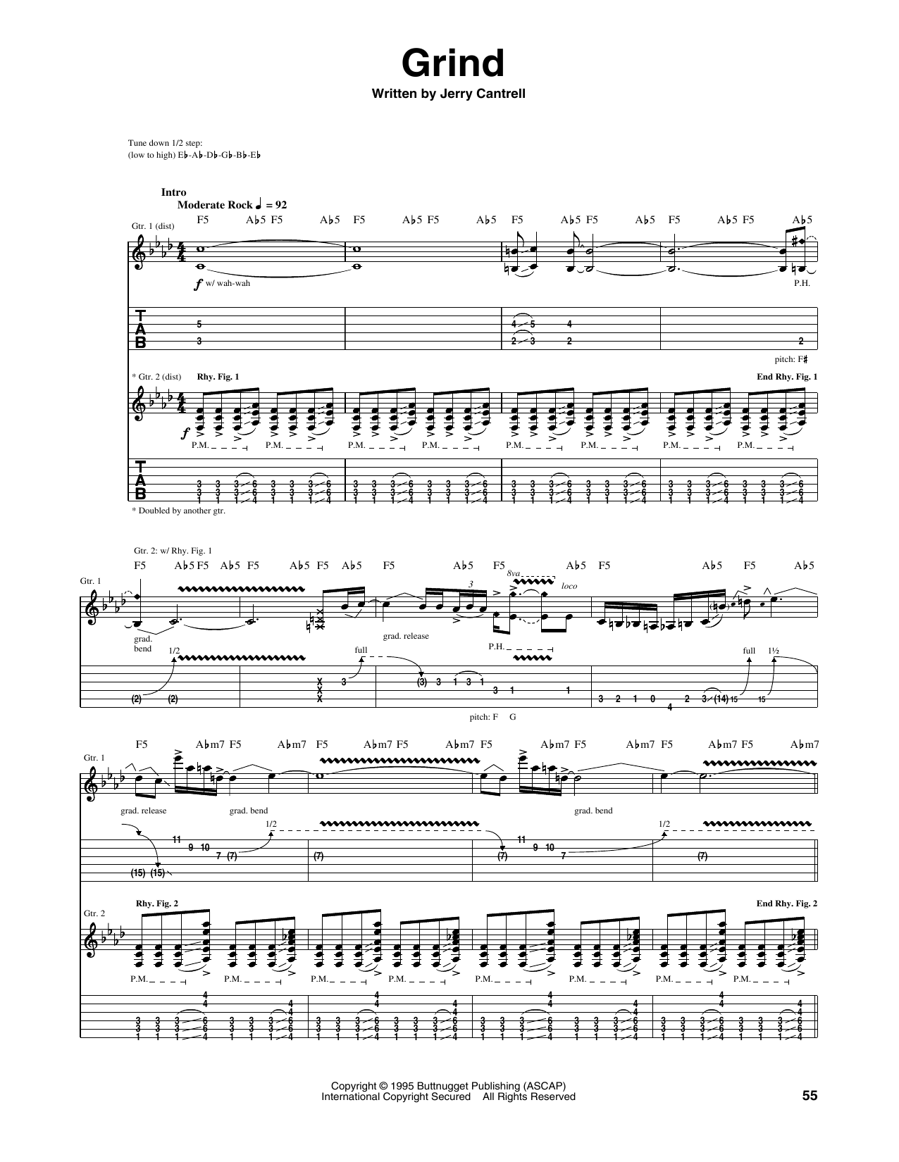 Learn to play Alice In Chains Grind sheet music for Guitar Tab in minutes. Price: 7.8900$ Alice In Chains Grind sheet music notes and chords arranged for Guitar Tab
