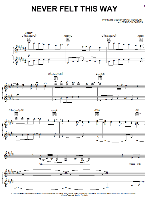 Alicia Keys Never Felt This Way sheet music notes and chords. Download Printable PDF.