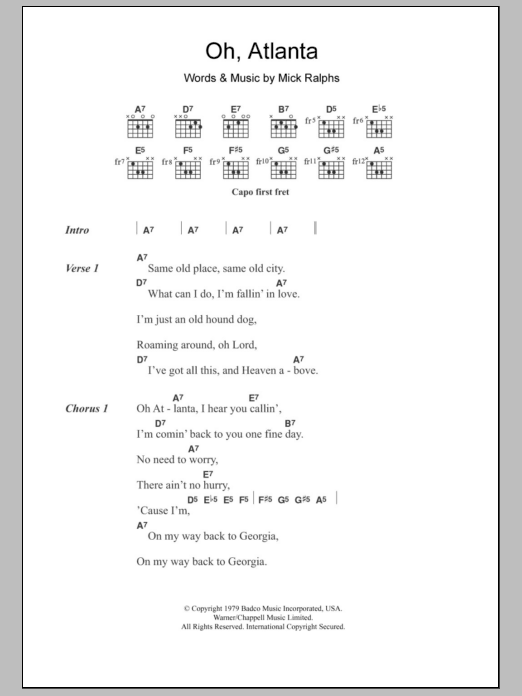 Alison Krauss Oh, Atlanta sheet music notes and chords. Download Printable PDF.