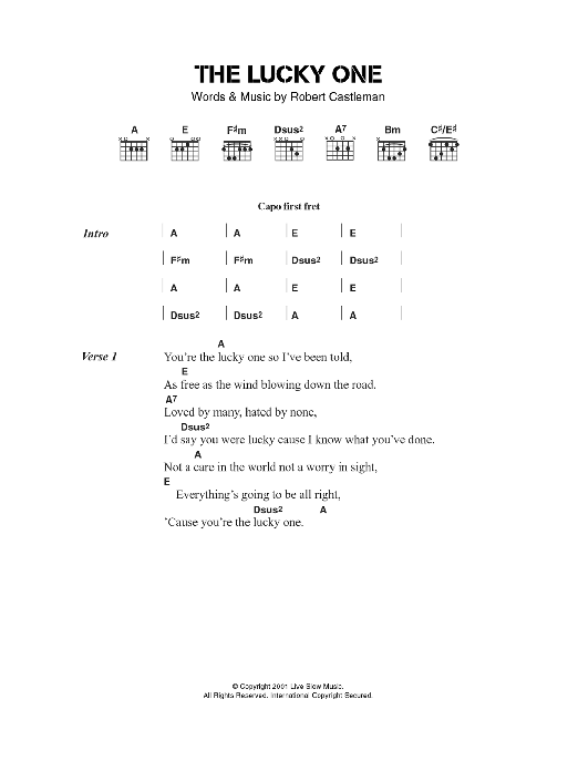 Alison Krauss The Lucky One sheet music notes and chords. Download Printable PDF.