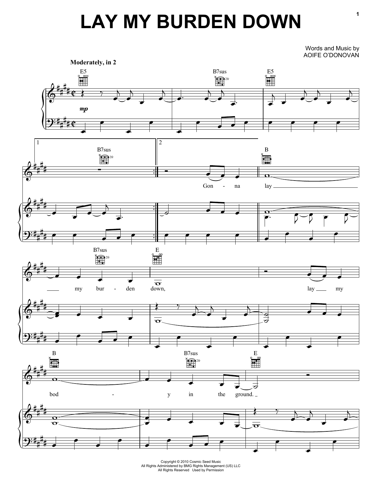 Learn to play Alison Krauss & Union Station Lay My Burden Down sheet music for Piano, Vocal & Guitar Chords (Right-Hand Melody) in minutes. Price: 7.8900$ Alison Krauss & Union Station Lay My Burden Down sheet music notes and chords arranged for Piano, Vocal & Guitar Chords (Right-Hand Melody)