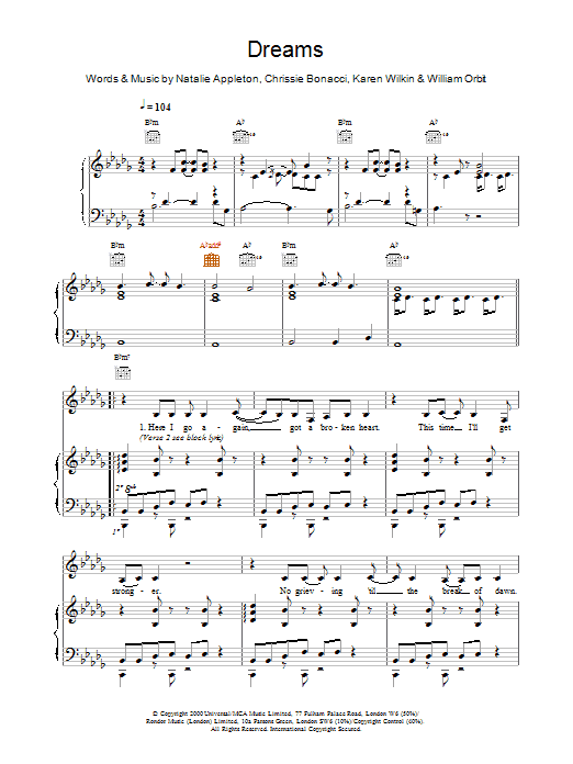 Learn to play All Saints Dreams sheet music for Piano, Vocal & Guitar Chords in minutes. Price: 7.8900$ All Saints Dreams sheet music notes and chords arranged for Piano, Vocal & Guitar Chords