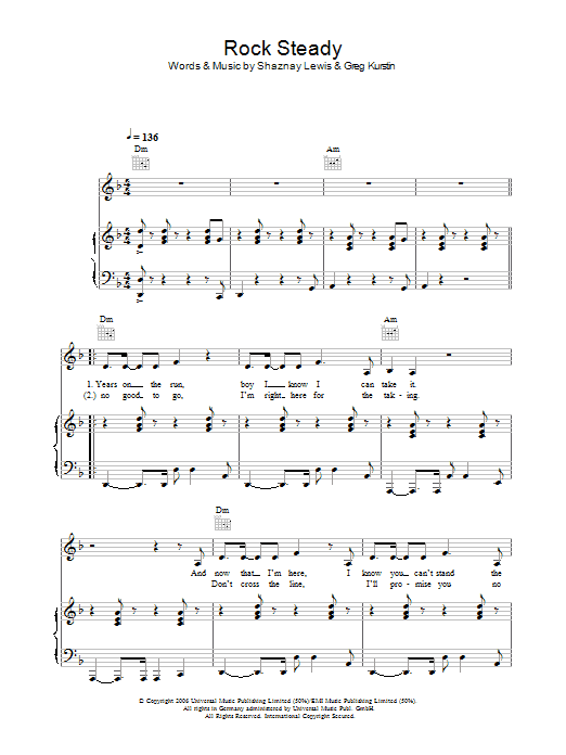 Learn to play All Saints Rock Steady sheet music for Piano, Vocal & Guitar Chords in minutes. Price: 7.8900$ All Saints Rock Steady sheet music notes and chords arranged for Piano, Vocal & Guitar Chords