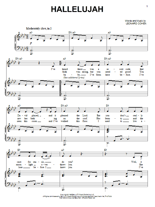 Allison Crowe Hallelujah sheet music notes and chords. Download Printable PDF.