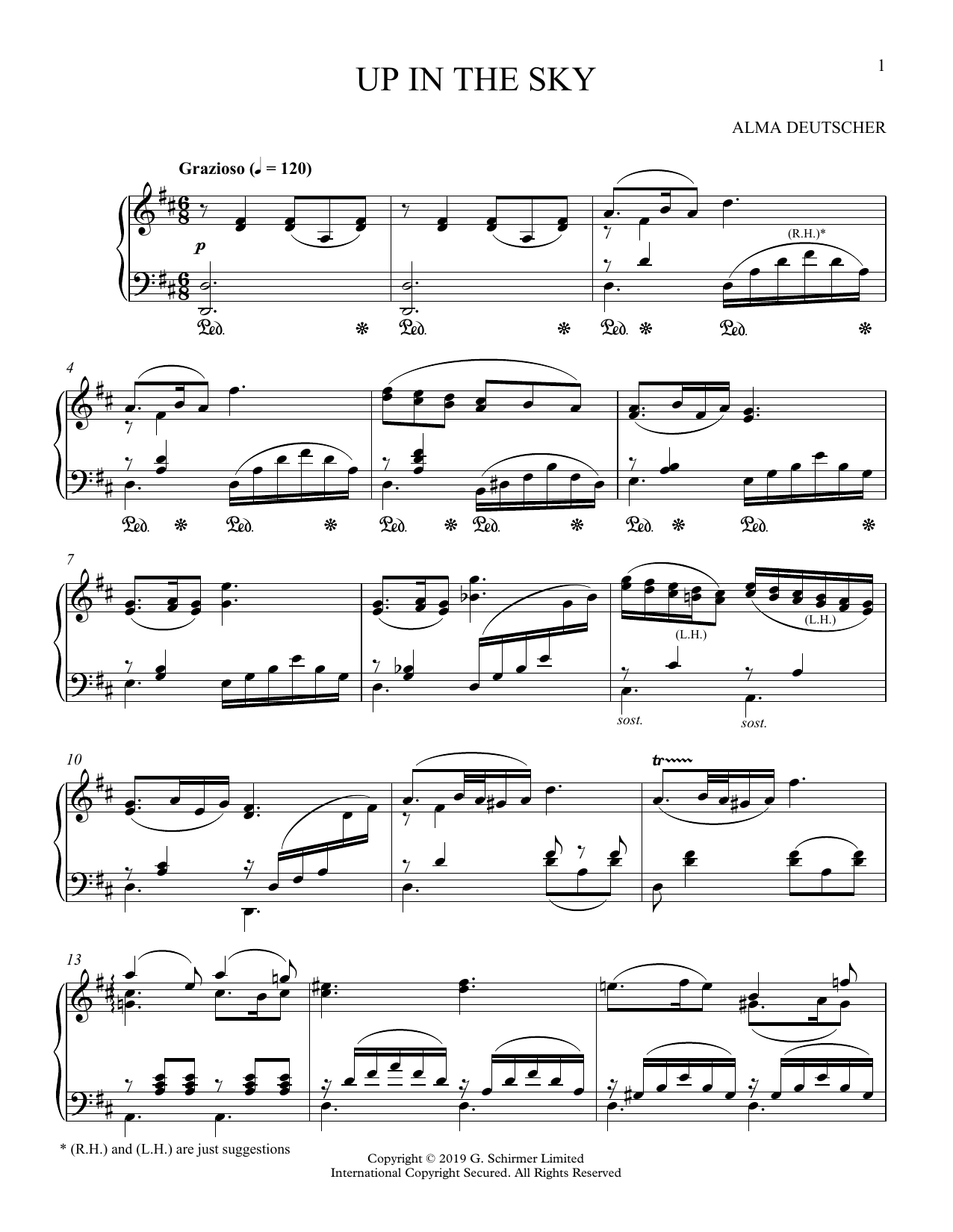 Alma Deutscher Up In The Sky (from Cinderella) sheet music notes and chords. Download Printable PDF.