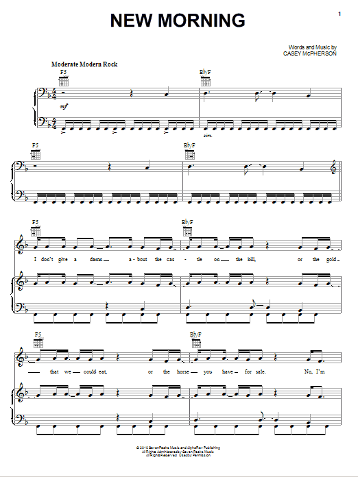 Learn to play Alpha Rev New Morning sheet music for Piano, Vocal & Guitar Chords (Right-Hand Melody) in minutes. Price: 7.8900$ Alpha Rev New Morning sheet music notes and chords arranged for Piano, Vocal & Guitar Chords (Right-Hand Melody)