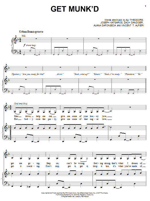 Learn to play Alvin And The Chipmunks Get Munk'd sheet music for Piano, Vocal & Guitar Chords (Right-Hand Melody) in minutes. Price: 7.8900$ Alvin And The Chipmunks Get Munk'd sheet music notes and chords arranged for Piano, Vocal & Guitar Chords (Right-Hand Melody)