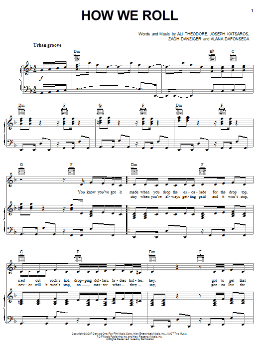 Learn to play Alvin And The Chipmunks How We Roll sheet music for Piano, Vocal & Guitar Chords (Right-Hand Melody) in minutes. Price: 7.8900$ Alvin And The Chipmunks How We Roll sheet music notes and chords arranged for Piano, Vocal & Guitar Chords (Right-Hand Melody)