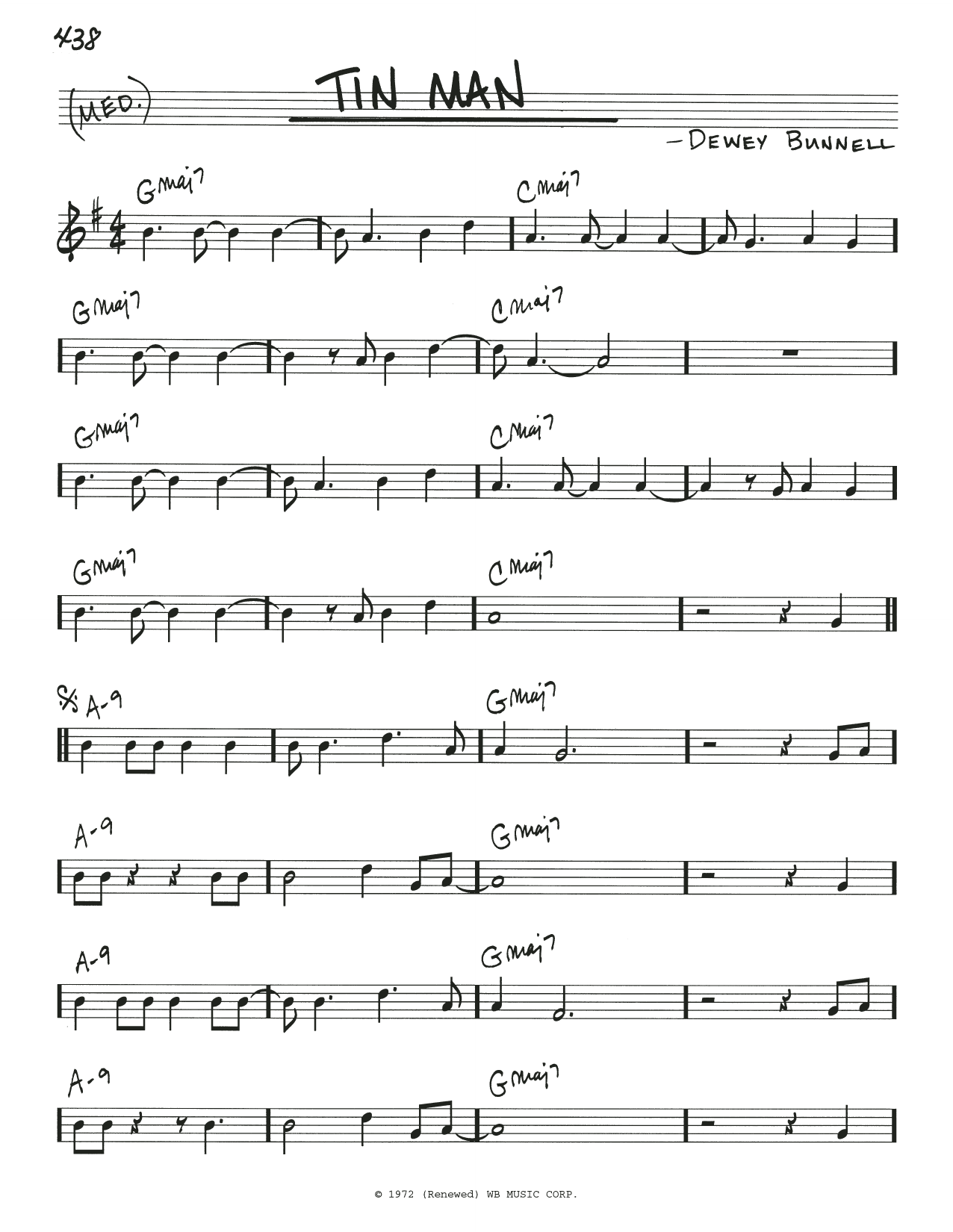 America Tin Man sheet music notes and chords. Download Printable PDF.