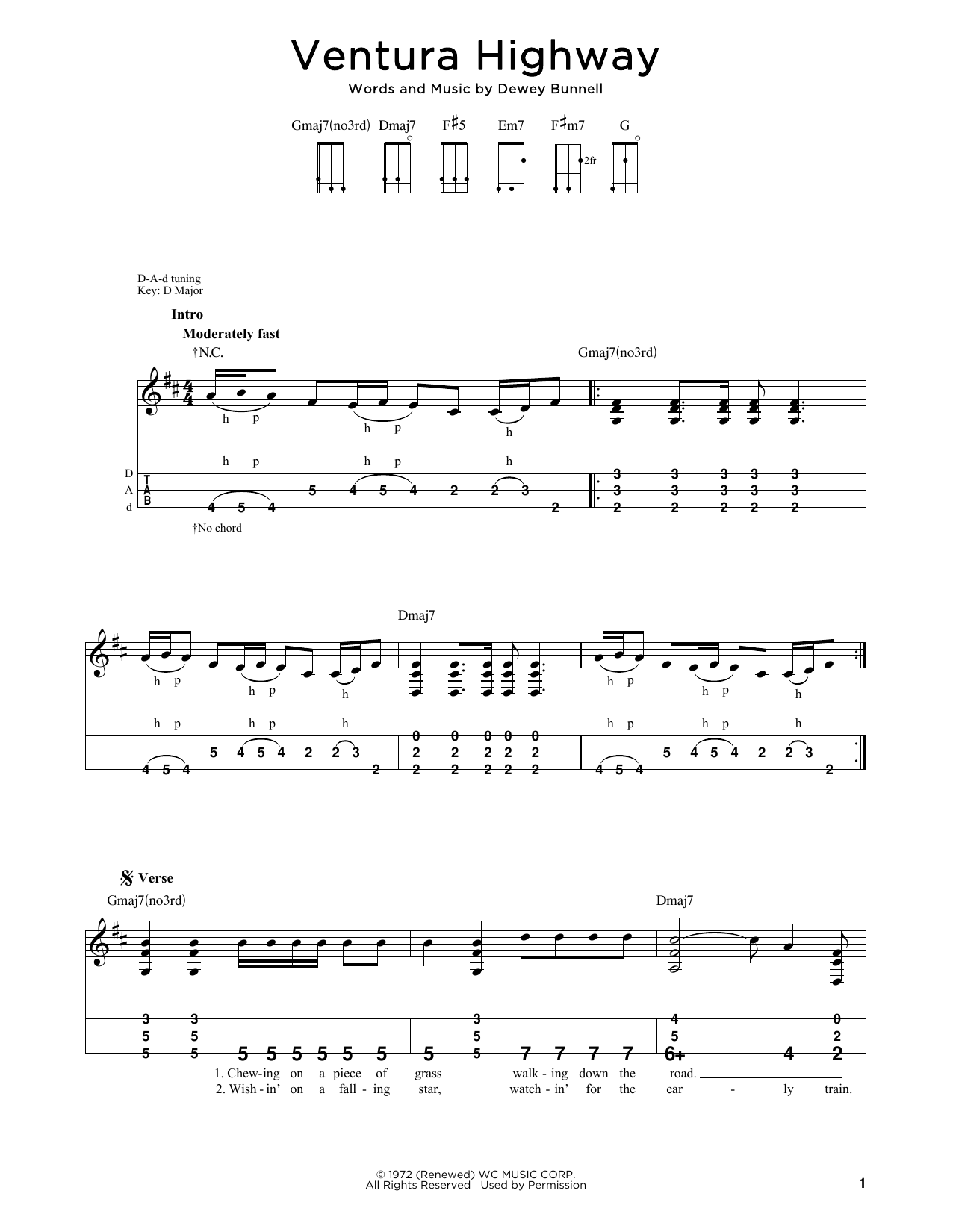 America Ventura Highway (arr. Steven B. Eulberg) sheet music notes and chords. Download Printable PDF.