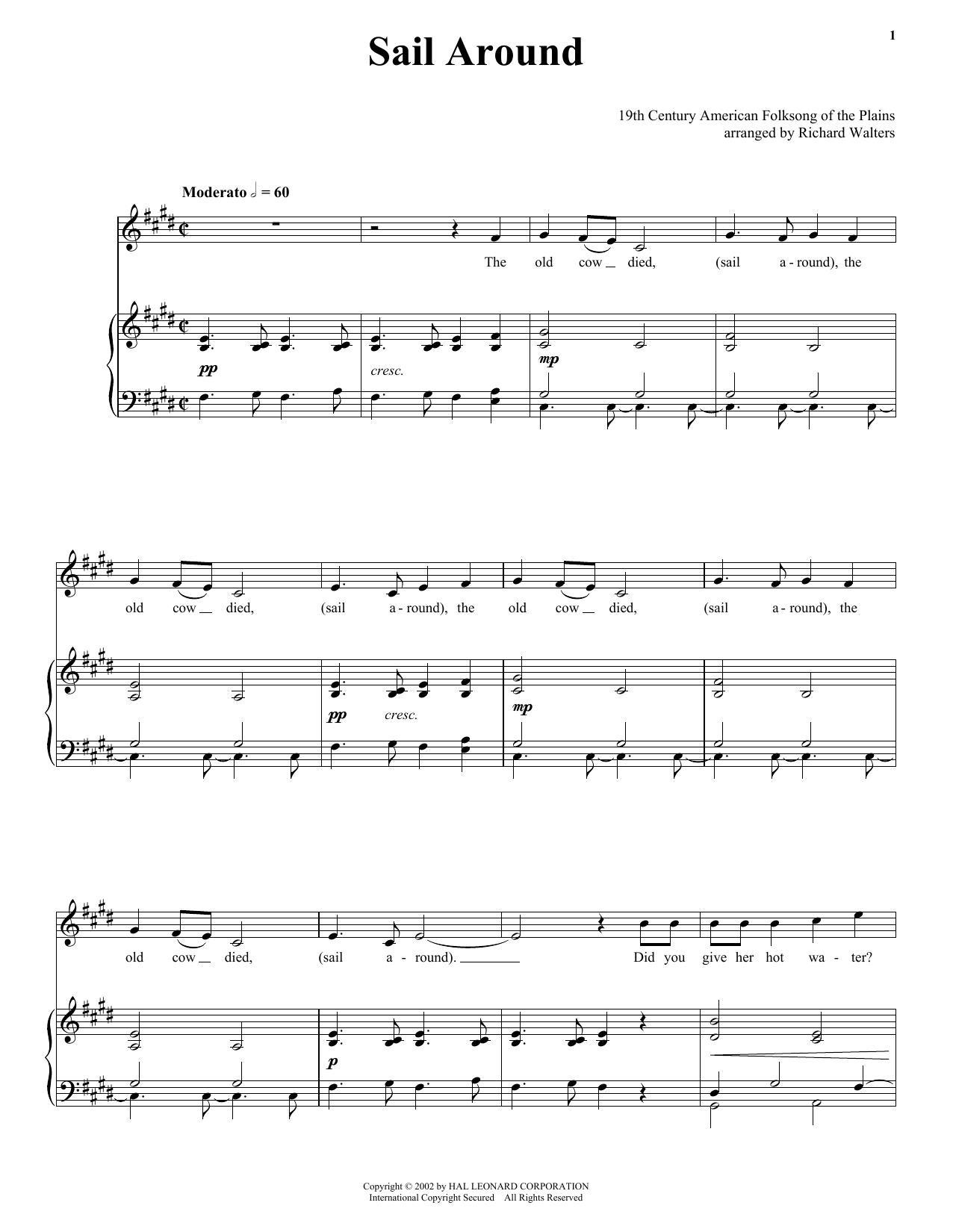 Learn to play American Folk Song Sail Around sheet music for Piano & Vocal in minutes. Price: 7.8900$ American Folk Song Sail Around sheet music notes and chords arranged for Piano & Vocal