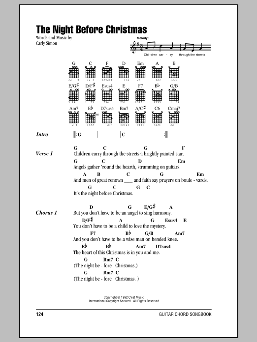 Amy Grant The Night Before Christmas sheet music notes and chords. Download Printable PDF.