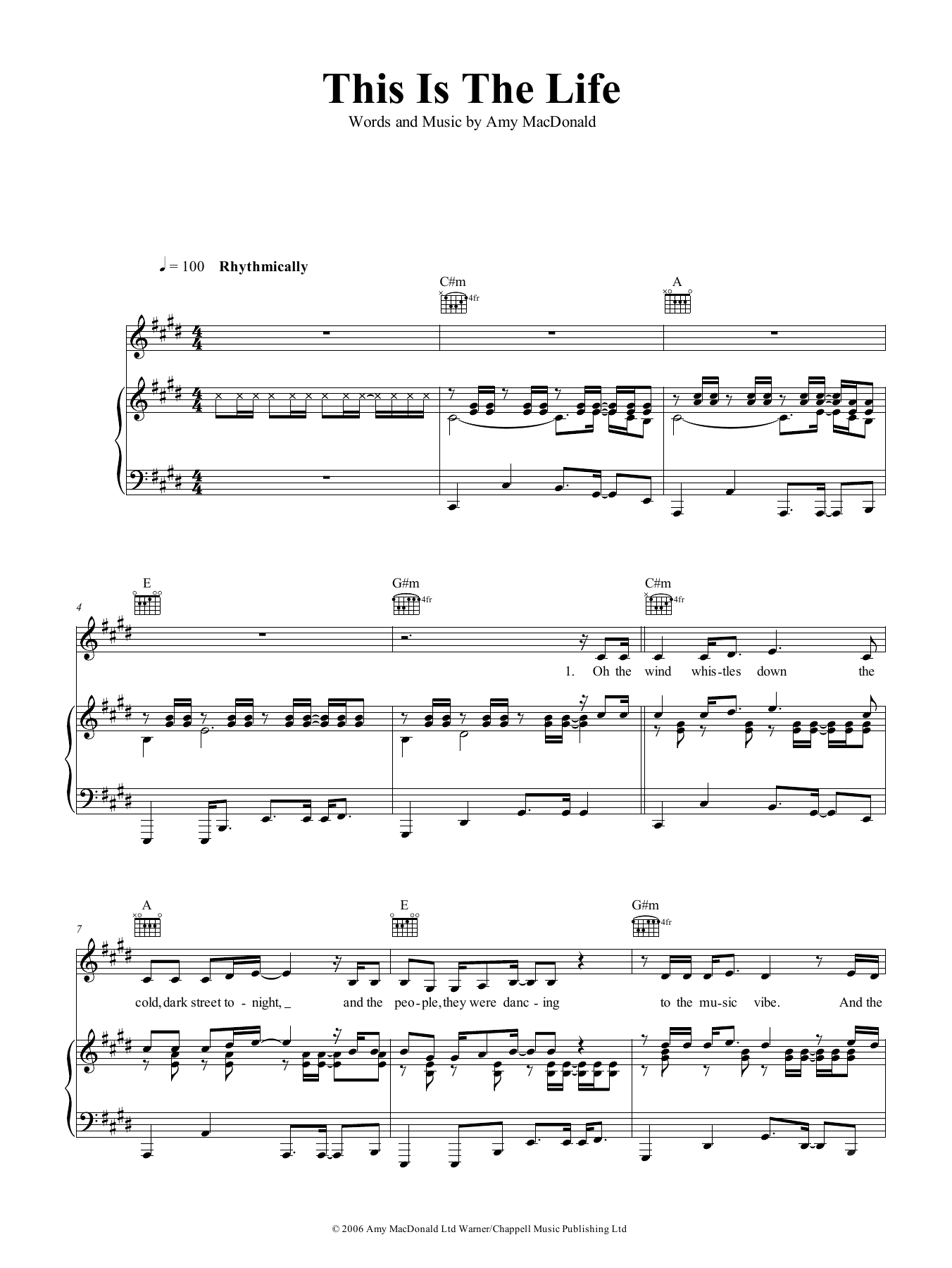 Amy MacDonald This Is The Life sheet music notes and chords. Download Printable PDF.