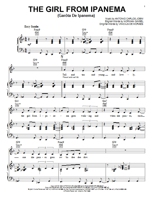 Amy Winehouse The Girl From Ipanema (Garôta De Ipanema) sheet music notes and chords. Download Printable PDF.