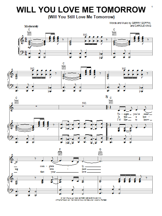 Amy Winehouse Will You Love Me Tomorrow (Will You Still Love Me Tomorrow) sheet music notes and chords. Download Printable PDF.