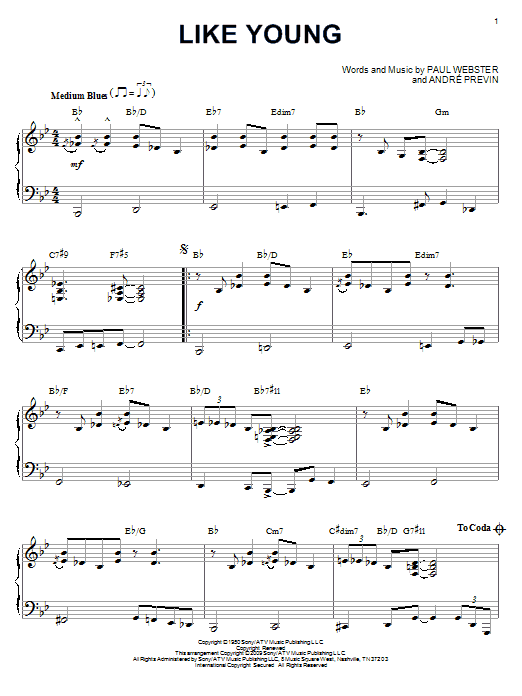 Learn to play Andre Previn Like Young (arr. Brent Edstrom) sheet music for Piano Solo in minutes. Price: 7.8900$ Andre Previn Like Young (arr. Brent Edstrom) sheet music notes and chords arranged for Piano Solo