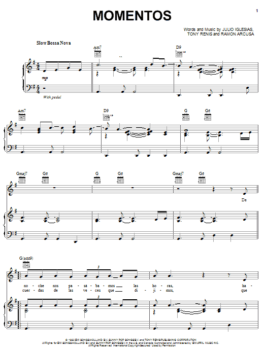 Learn to play Andrea Bocelli Momentos sheet music for Piano, Vocal & Guitar Chords (Right-Hand Melody) in minutes. Price: 7.8900$ Andrea Bocelli Momentos sheet music notes and chords arranged for Piano, Vocal & Guitar Chords (Right-Hand Melody)