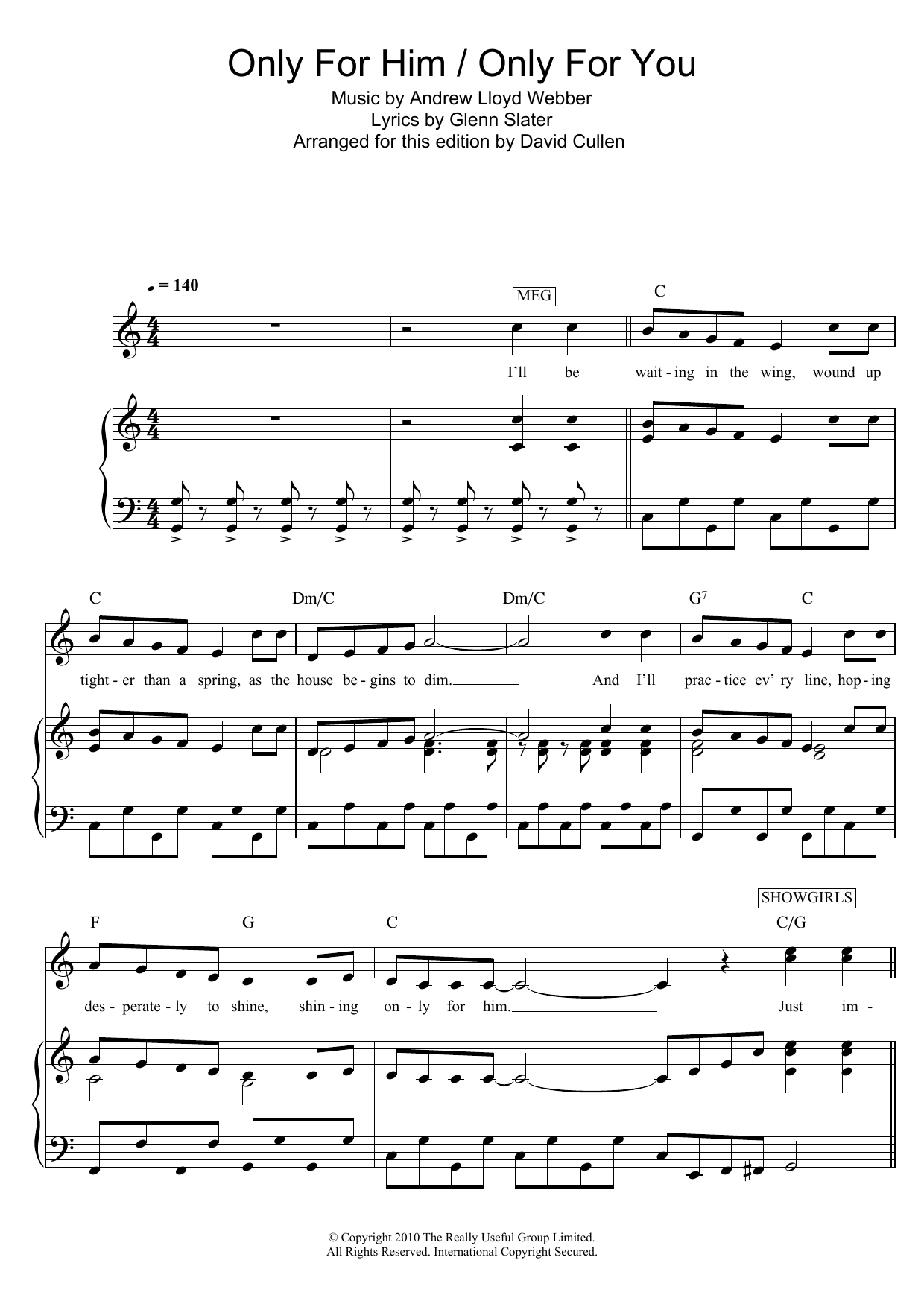 Learn to play Andrew Lloyd Webber Only For Him/Only For You (from Love Never Dies) sheet music for Piano, Vocal & Guitar Chords in minutes. Price: 7.8900$ Andrew Lloyd Webber Only For Him/Only For You (from Love Never Dies) sheet music notes and chords arranged for Piano, Vocal & Guitar Chords