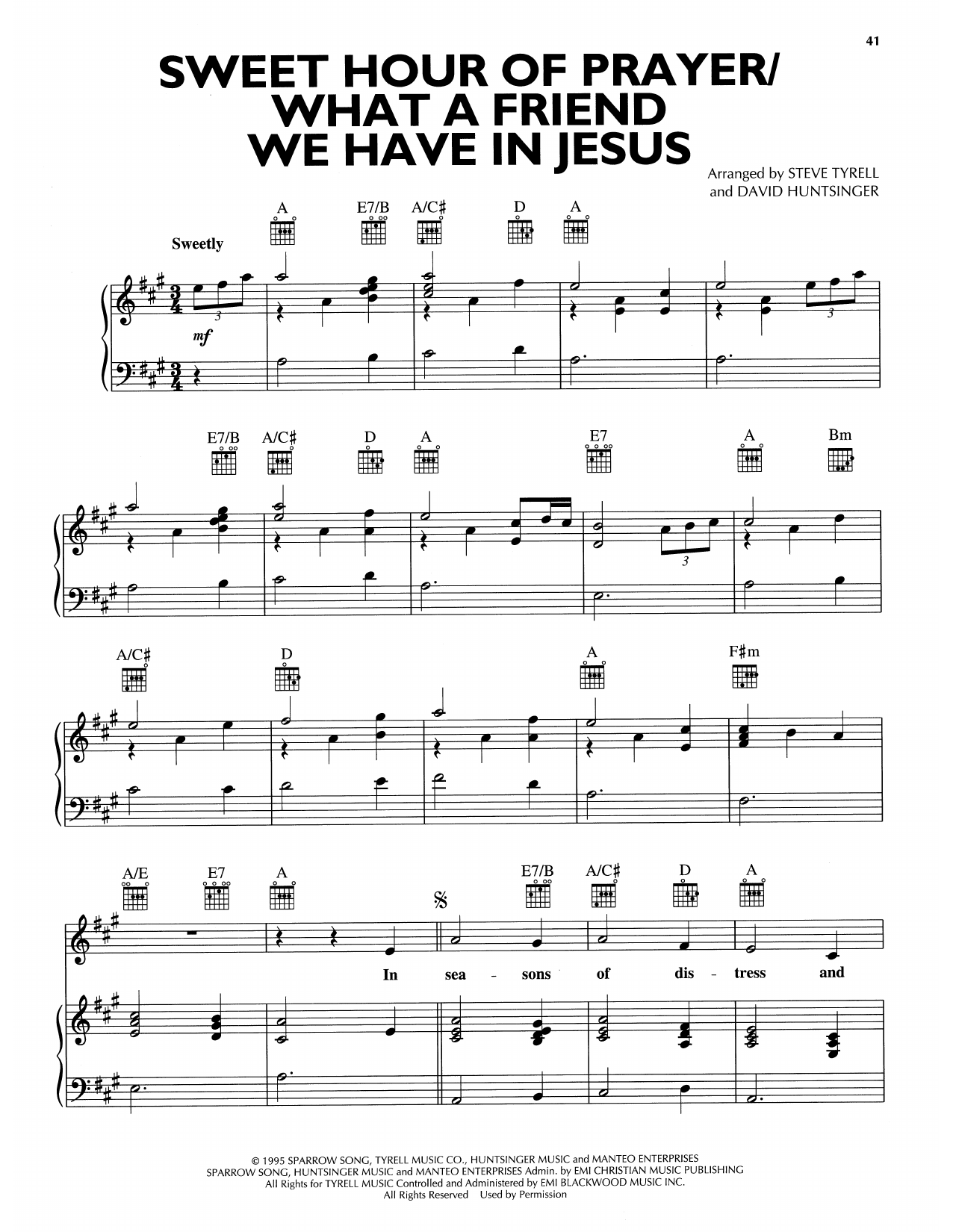 Learn to play Andy Griffith Sweet Hour Of Prayer/What A Friend We Have In Jesus sheet music for Piano, Vocal & Guitar Chords (Right-Hand Melody) in minutes. Price: 7.8900$ Andy Griffith Sweet Hour Of Prayer/What A Friend We Have In Jesus sheet music notes and chords arranged for Piano, Vocal & Guitar Chords (Right-Hand Melody)