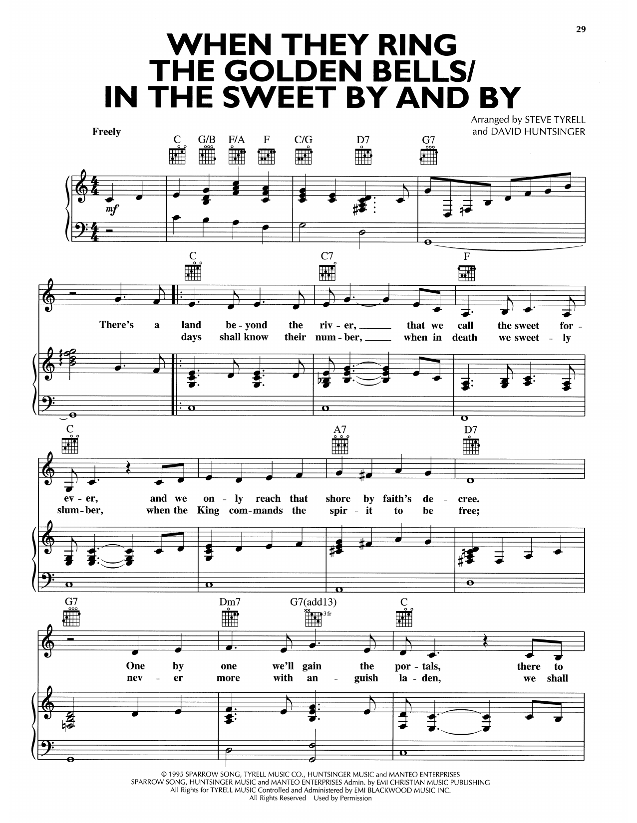 Andy Griffith When They Ring The Golden Bells/In The Sweet By And By sheet music notes and chords arranged for Piano, Vocal & Guitar Chords (Right-Hand Melody)