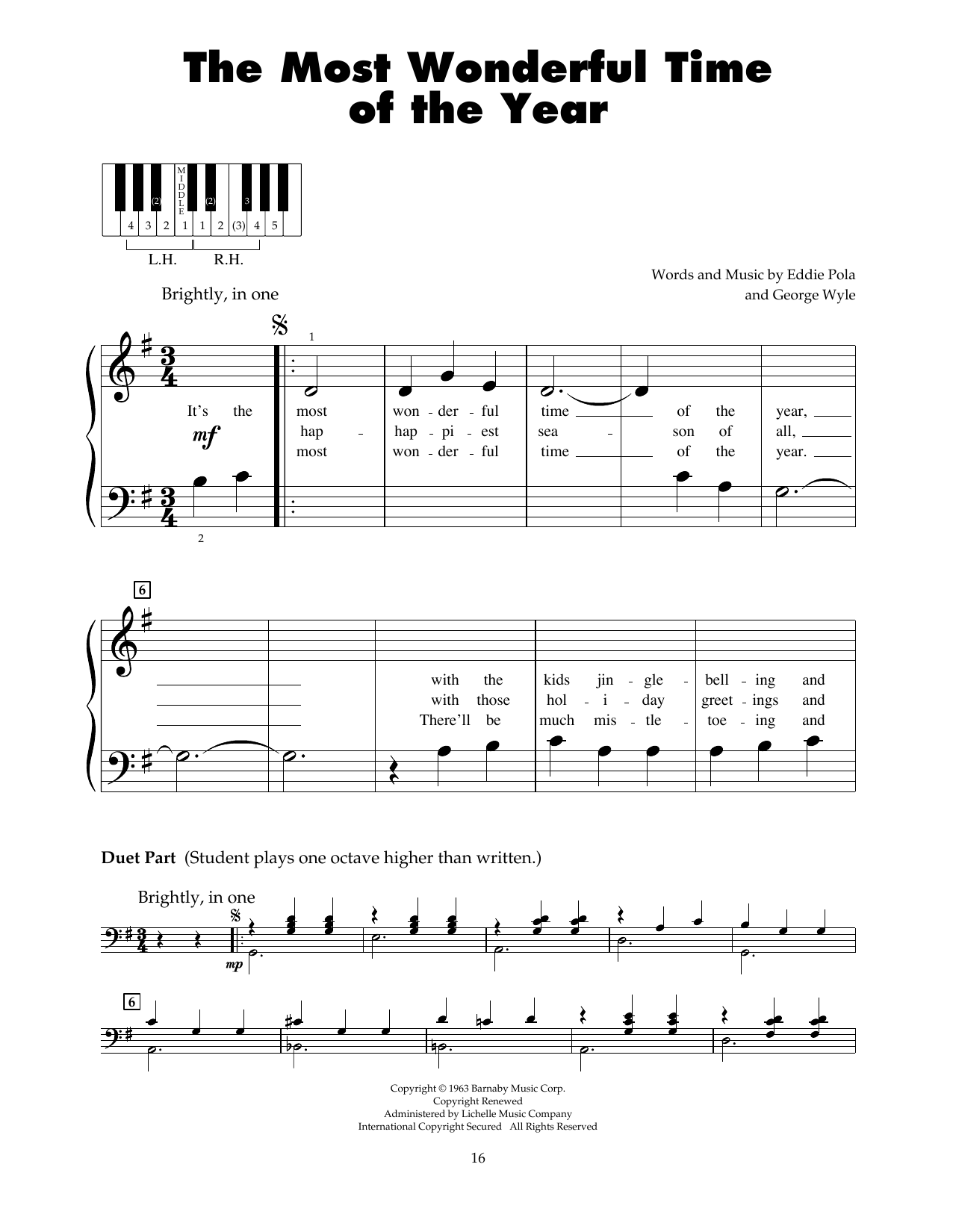 Andy Wiliams The Most Wonderful Time Of The Year sheet music notes and chords. Download Printable PDF.