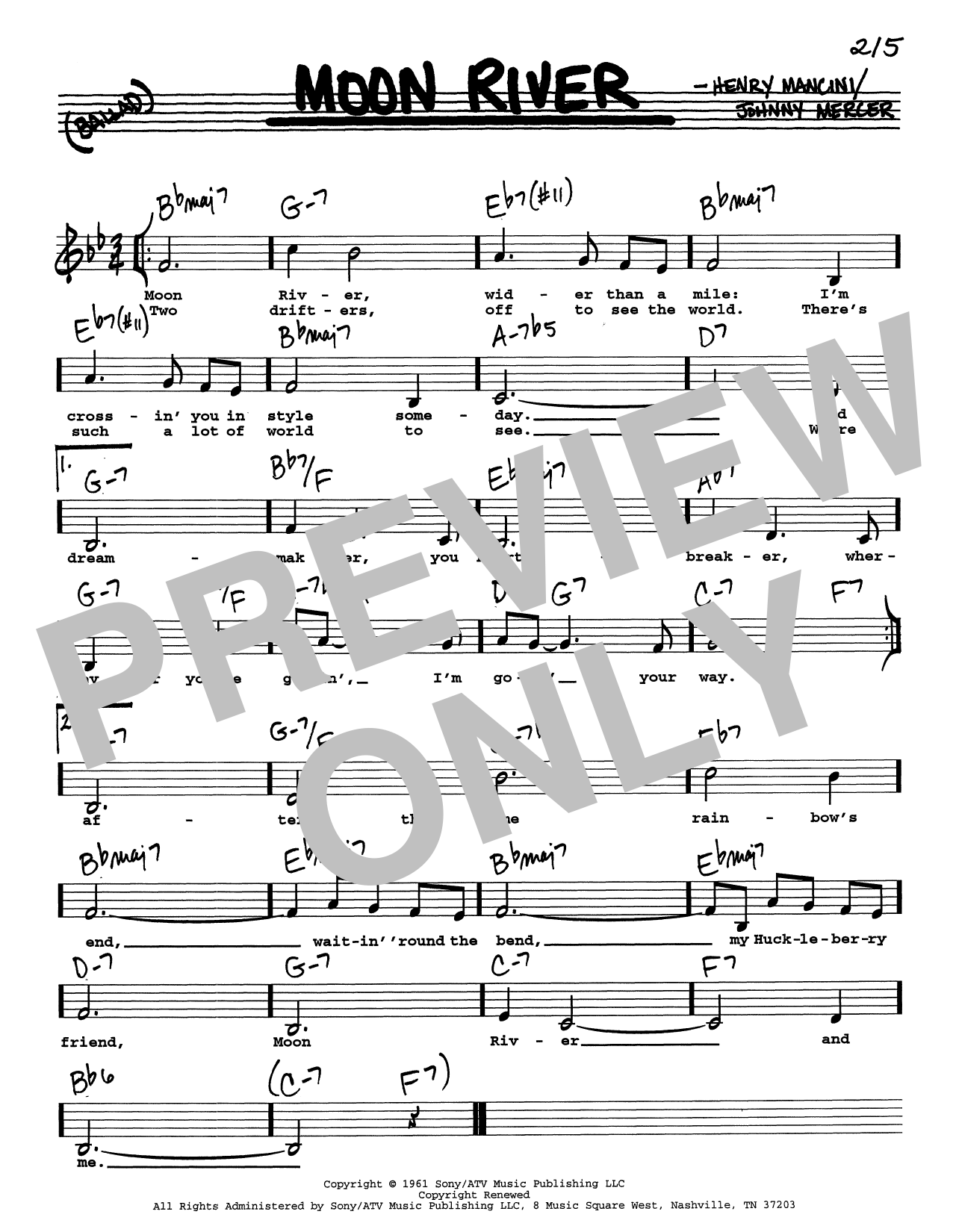 Learn to play Andy Williams Moon River (Low Voice) sheet music for Real Book – Melody, Lyrics & Chords in minutes. Price: 5.9900$ Andy Williams Moon River (Low Voice) sheet music notes and chords arranged for Real Book – Melody, Lyrics & Chords