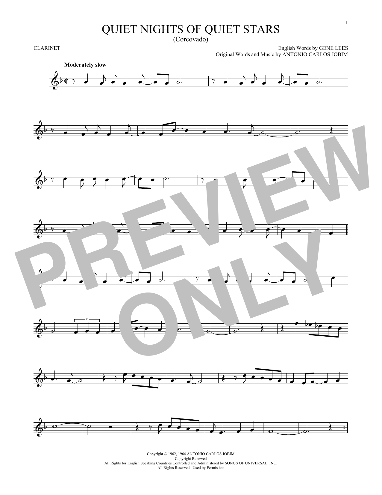 Andy Williams Quiet Nights Of Quiet Stars (Corcovado) sheet music notes and chords. Download Printable PDF.