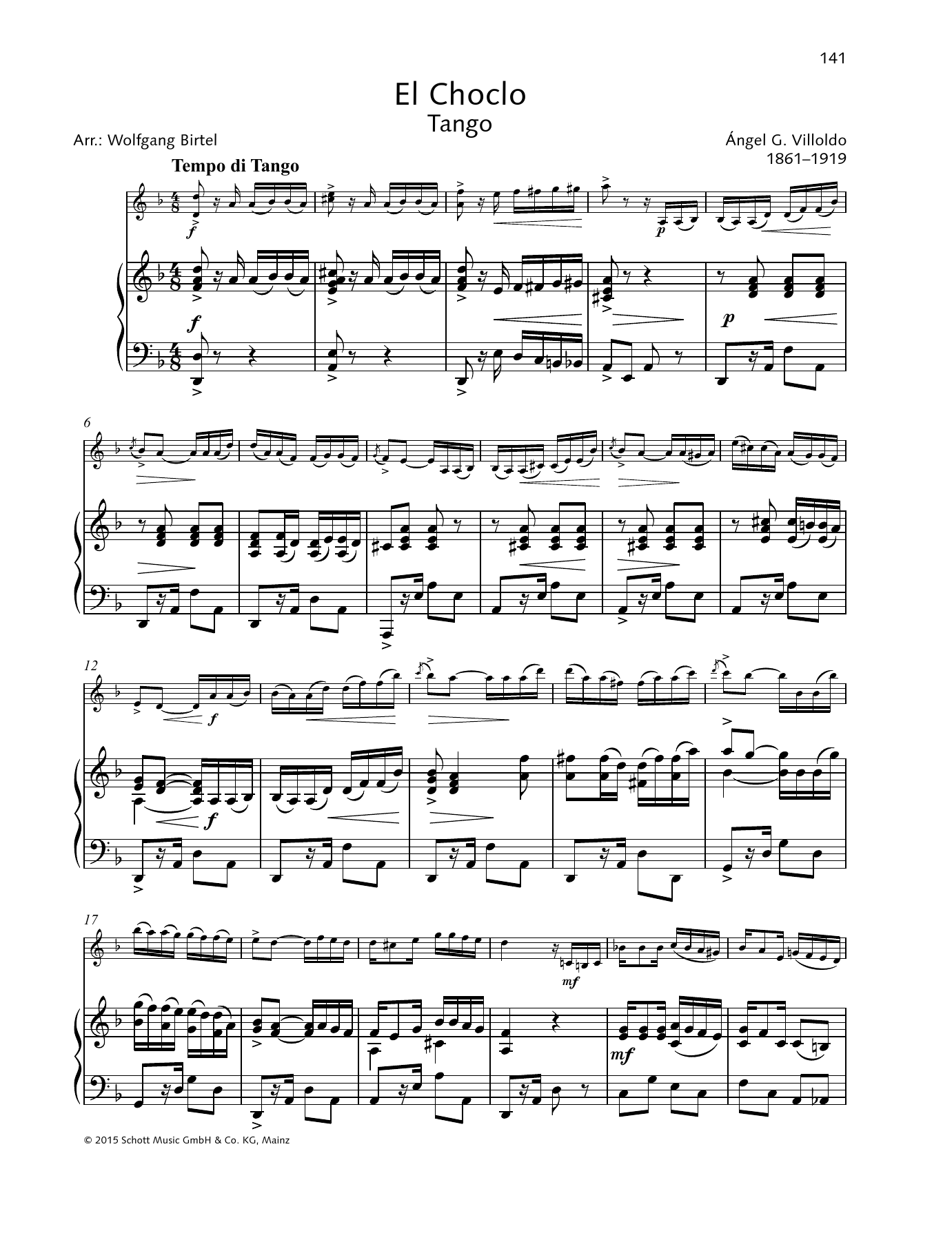 Angel G. Villoldo El Choclo sheet music notes and chords. Download Printable PDF.