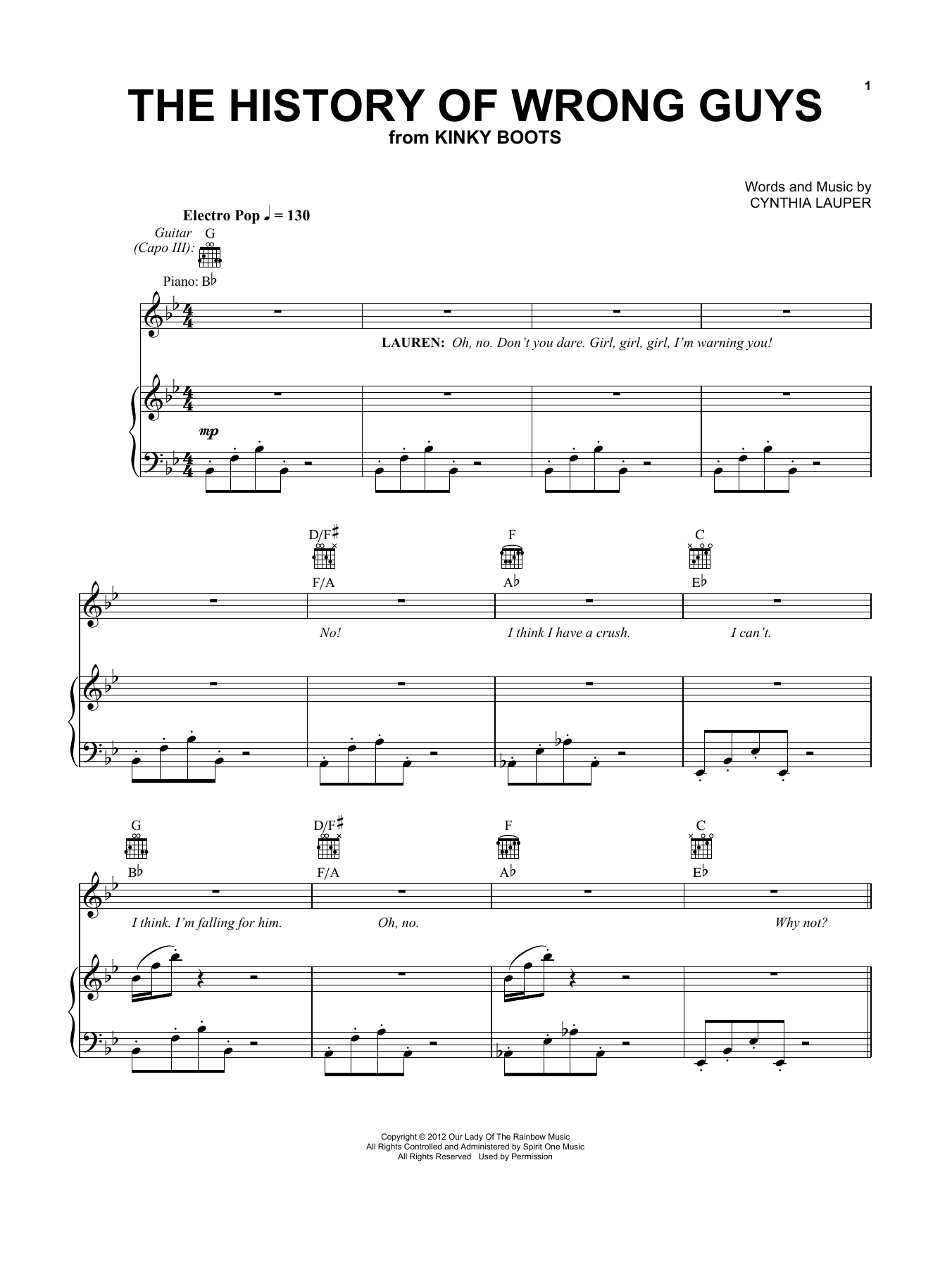 Annaleigh Ashford The History Of Wrong Guys (from Kinky Boots: The New Musical) sheet music notes and chords. Download Printable PDF.