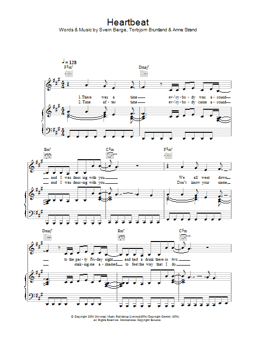Learn to play Annie My Heartbeat sheet music for Piano, Vocal & Guitar Chords in minutes. Price: 7.8900$ Annie My Heartbeat sheet music notes and chords arranged for Piano, Vocal & Guitar Chords