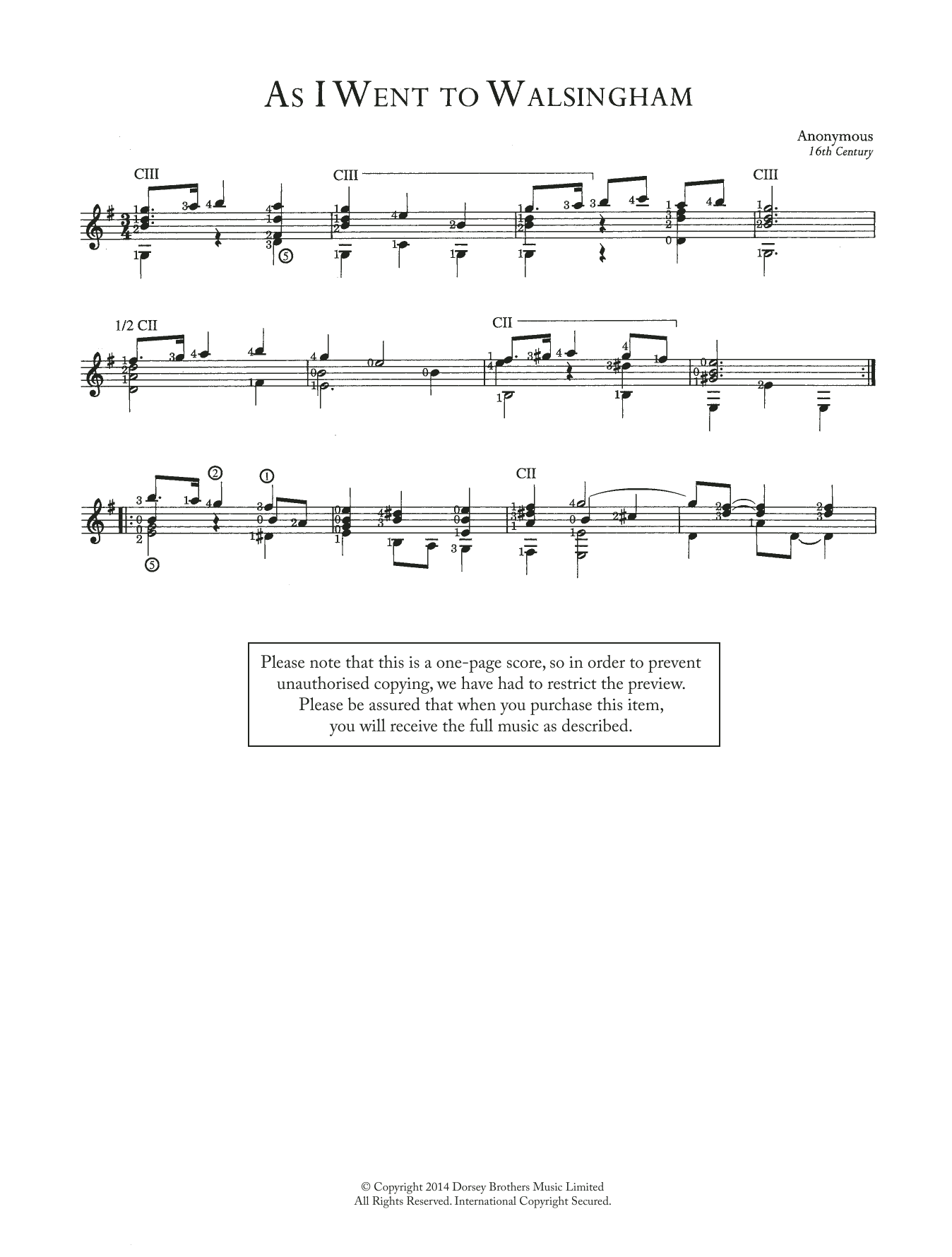 Anonymous As I Went To Walsingham sheet music notes and chords. Download Printable PDF.