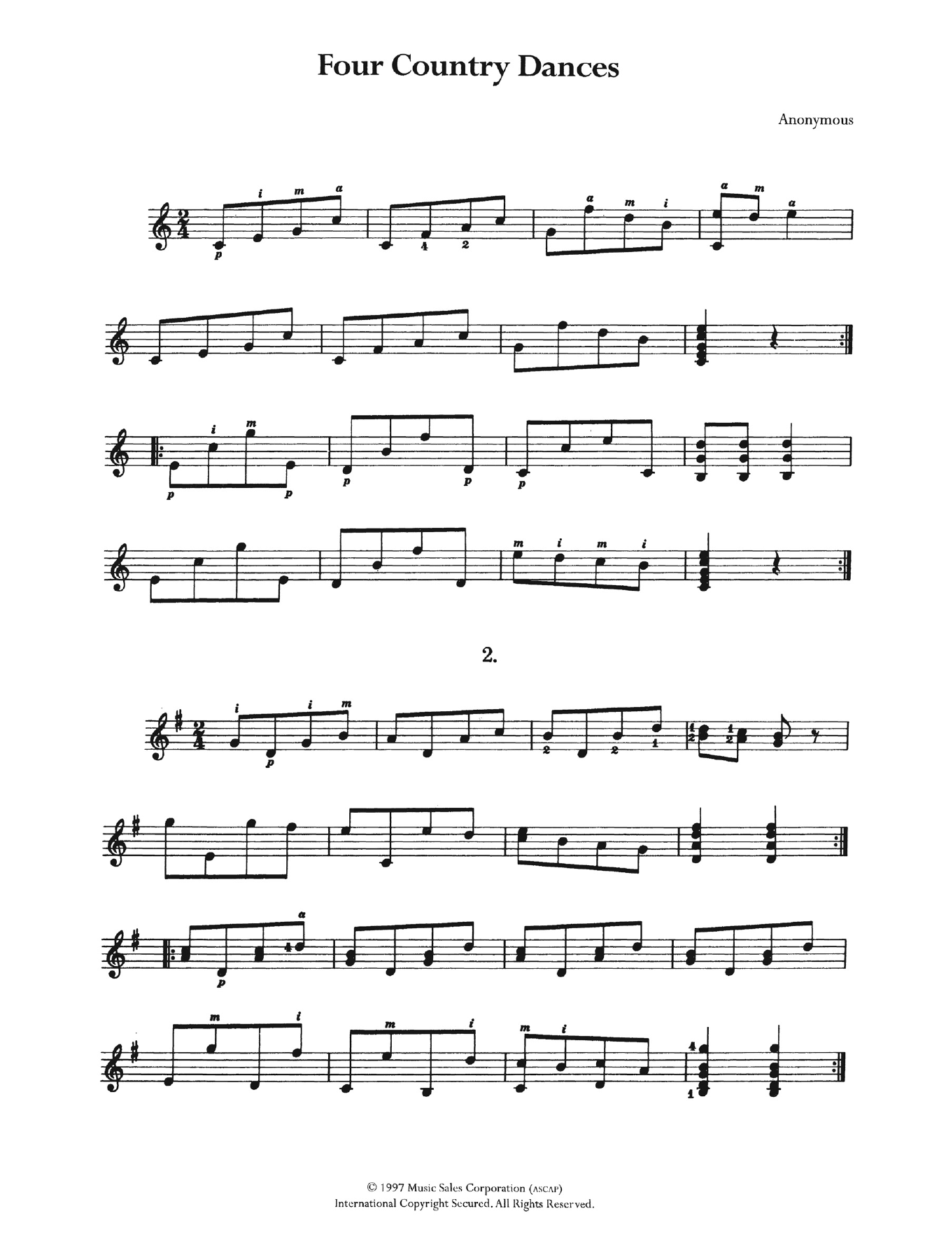 Anonymous Four Country Dances sheet music notes and chords. Download Printable PDF.