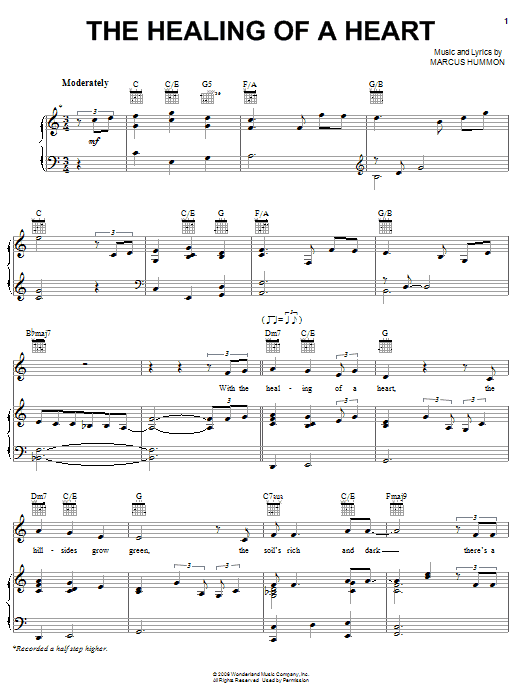 Anthony Callea The Healing Of A Heart (from Bambi II) sheet music notes and chords arranged for Piano, Vocal & Guitar Chords (Right-Hand Melody)